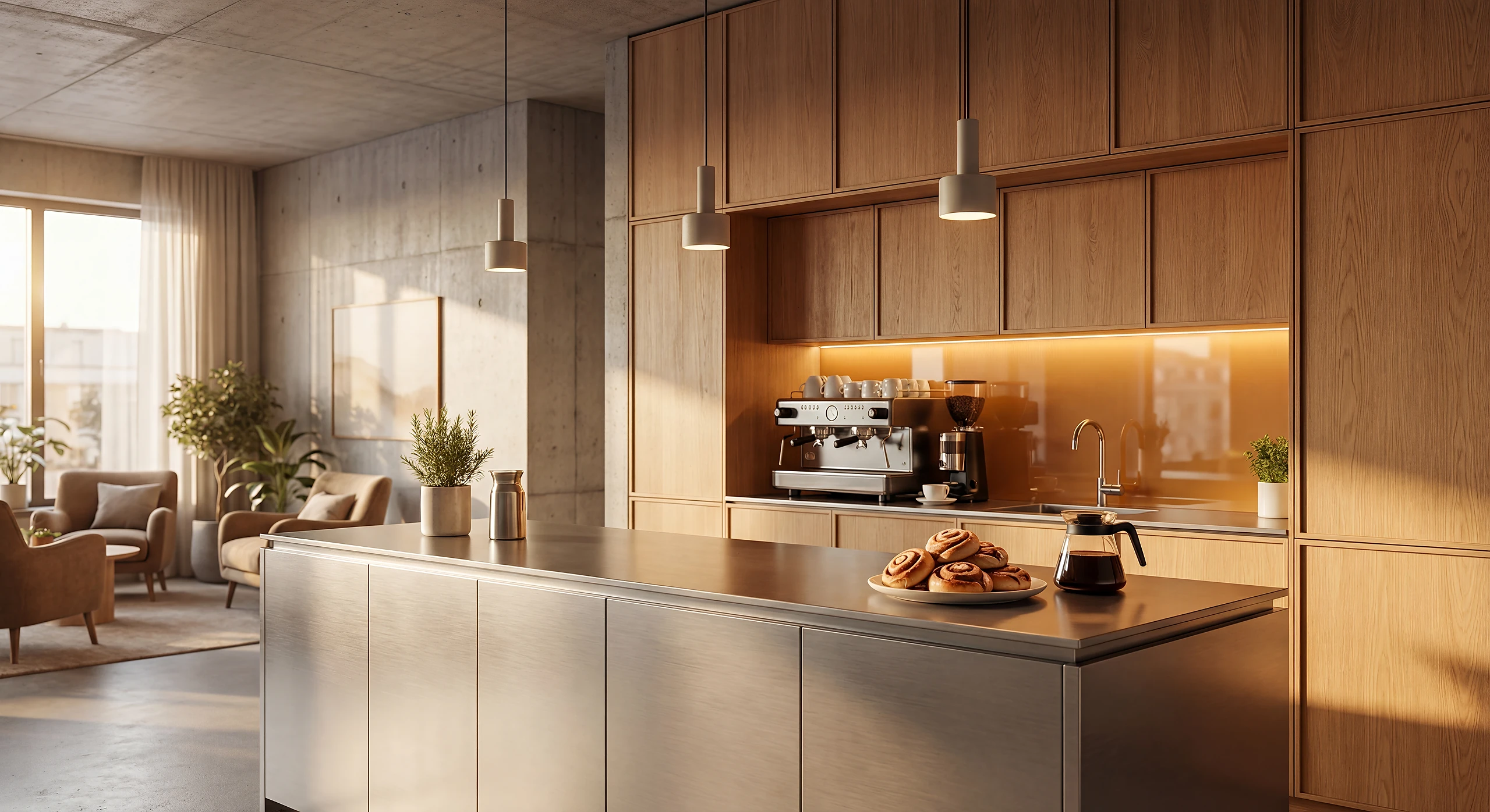 The kitchen becomes a meeting point