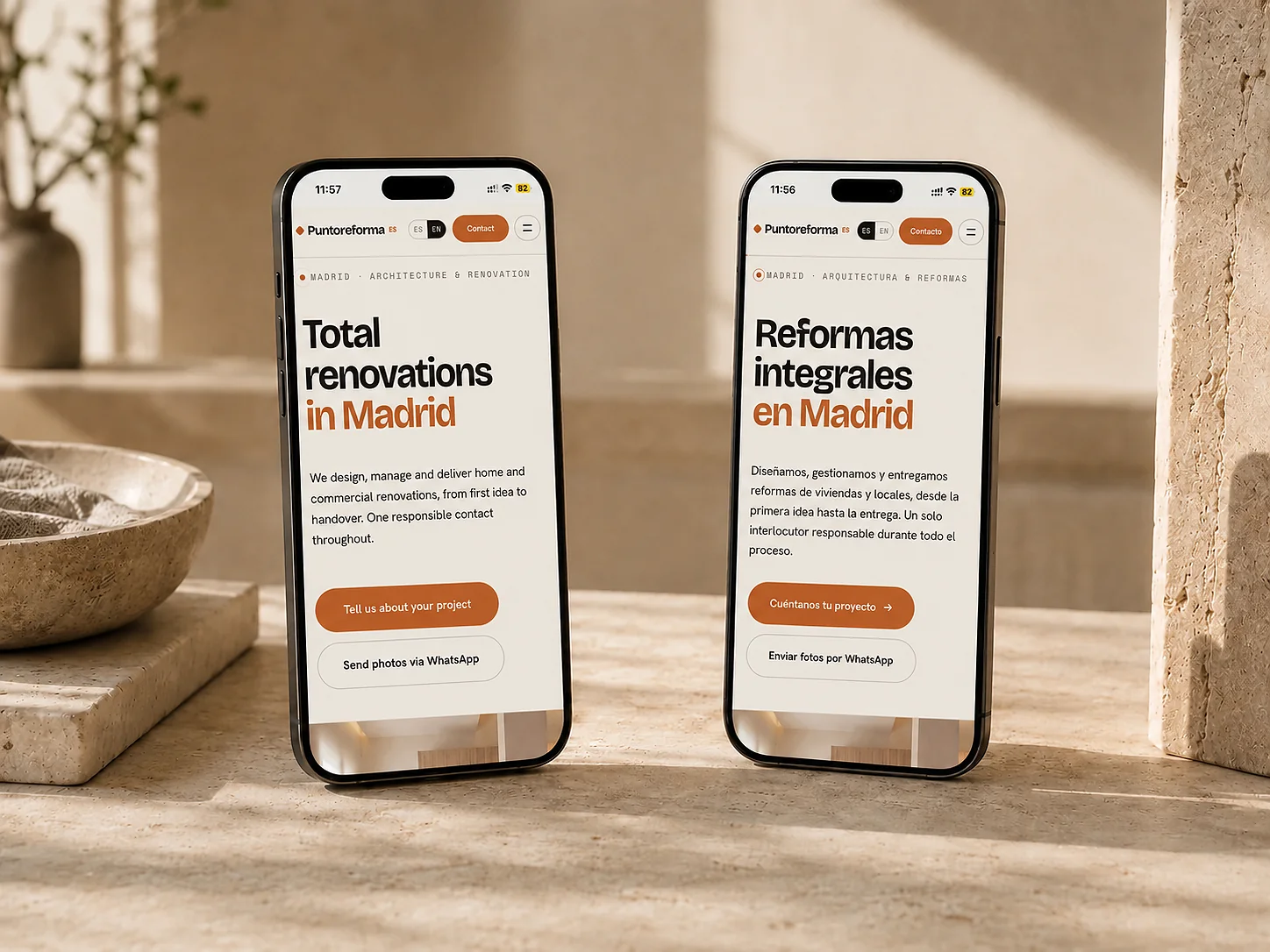 Puntoreforma on a phone